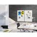 SIGEL GL230 Glass whiteboard Artverum - polished - super-white - 180 x 120 x 1,80 cm - polished corners - safety glass (ESG), steel - GS-approved GL230