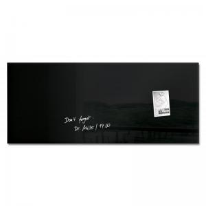 SIGEL Glass whiteboard Artverum - SGS-approved - 130 x 55 cm - black -