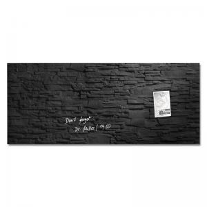 SIGEL Magnetic glass board Artverum - design Slate - 130 x 55 cm -