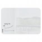 SIGEL Magnetic glass board Artverum rounded corners - 180 x 120 cm - white - safety glass GL306