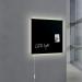SIGEL Magnetic glass board Artverum - TUEV-approved - 48 x 48 cm - black - safety glass GL450