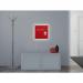 SIGEL Magnetic glass board Artverum - TUEV-approved - 48 x 48 cm - red - safety glass GL452