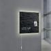 SIGEL Magnetic glass board Artverum - TUEV-approved - 48 x 48 cm - black - safety glass GL454
