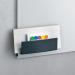 SIGEL GL803 Storage tray - anthracite - 16 x 5,4 cm - plastic - magnetic clip to attach - for glass boards GL803