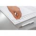 SIGEL HO260 Paper desk pad- squared - squared - whitegrey - approx. A2 - undated - pictorial product information - 30 sheets - FSC-certified HO260