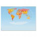 SIGEL Paper desk pad - World map - approx. A2 - 30 sheets HO560