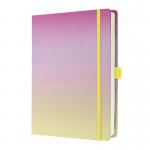 SIGEL Notebook Jolie - Gradient Ice-cream - dotted (dot grid) - A5+ - pink, yellow - hardcover - 200 S. - FSC-certified JB101