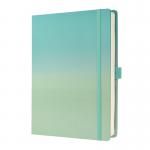 SIGEL Notebook Jolie - Gradient Sea - dotted (dot grid) - A5+ - turquoise, mint green - hardcover - 200 S. - FSC-certified JB102