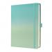 SIGEL Notebook Jolie - Gradient Sea - dotted (dot grid) - A5+ - turquoise, mint green - hardcover - 200 S. - FSC-certified JB102