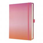 SIGEL Notebook Jolie - Gradient Sunset - dotted (dot grid) - A5+ - pink, pink, orange - hardcover - 200 S. - FSC-certified JB103