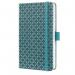 SIGEL Notebook Jolie - lined - approx. A6 - ocean blue - hardcover - 174 S. - FSC-certified JN138