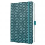 SIGEL Notebook Jolie - lined - approx. A5 - ocean blue - hardcover - 174 S. - FSC-certified JN139