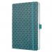 SIGEL Notebook Jolie - lined - approx. A5 - ocean blue - hardcover - 174 S. - FSC-certified JN139