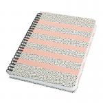 SIGEL Spiral notebook Jolie - Sweet Dots - dot grid (dotted) - 100 gsm - approx. A5 - white, black, rose - hardcover - 120 S. - FSC-certified JN600