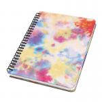 SIGEL Spiral notebook Jolie - Batik Holi - dot grid (dotted) - 100 gsm - approx. A5 - yellow, blue, pink, purple, red - hardcover - 120 S. - FSC-certi JN608