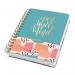 SIGEL Spiral notebook Jolie - Brush Marks - dot grid (dotted) - 120 gsm - approx. A5 - turquoise, apricot, pink - hardcover - 240 S. - FSC-certified JN611