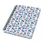 SIGEL Spiral notebook Jolie - Fairy Gems - dotted (dot grid) - 100 gsm - approx. A5 - pink, violet, blue - hardcover - 120 S. - FSC-certified JN616