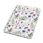 SIGEL JN618 Spiral notebook Jolie - Misty Meadows - approx. A5 - dotted - hardcover - violetbluegreen - 120 p. - 100 gsm - FSC-certified JN618