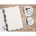 SIGEL JN618 Spiral notebook Jolie - Misty Meadows - approx. A5 - dotted - hardcover - violetbluegreen - 120 p. - 100 gsm - FSC-certified JN618