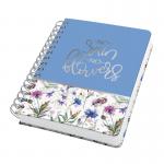 SIGEL JN619 Spiral notebook Jolie - Misty Meadows - approx. A5 - dotted - hardcover - violetbluegreen - 240 p. - 120 gsm - FSC-certified JN619