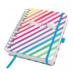 SIGEL Spiral notebook Jolie - Light Rainbow Vibes - blank - 120 gsm - approx. A5 - white, - hardcover - 240 S. - FSC-certified JN650