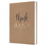 SIGEL Notebook Jolie - Pure Positivity - lined - approx. A5 - brown, black, gold - hardcover - 192 S. - FSC-certified JN801