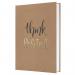 SIGEL Notebook Jolie - Pure Positivity - lined - approx. A5 - brown, black, gold - hardcover - 192 S. - FSC-certified JN801