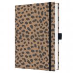 SIGEL Notebook Jolie - Pure Cheetah - lined - approx. A5 - brown, black - hardcover - 192 S. - FSC-certified JN851