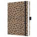 SIGEL Notebook Jolie - Pure Cheetah - lined - approx. A5 - brown, black - hardcover - 192 S. - FSC-certified JN851