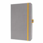 SIGEL Notebook Linescape - squared - approx. A5 - light grey, yellow - hardcover - 176 S. - FSC-certified LS100