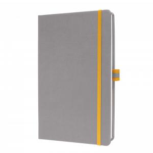 SIGEL Notebook Linescape - lined - approx. A5 - light grey, yellow -