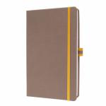 SIGEL Notebook Linescape - lined - approx. A5 - brown, yellow - hardcover - 176 S. - FSC-certified LS103