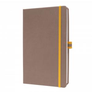 SIGEL Notebook Linescape - lined - approx. A5 - brown, yellow -