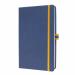 SIGEL Notebook Linescape - squared - approx. A5 - blue, yellow - hardcover - 176 S. - FSC-certified LS104