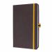 SIGEL LS107 Notebook Linescape Sun - approx. A5 - lined - hardcover - dark greyyellow - 176 p. - FSC-certified LS107