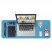 SIGEL Desk pad - imitation leather - blue, green - double sided - 80 x 30 cm SA602