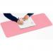 SIGEL Desk pad - imitation leather - pink, silver - double sided - 80 x 30 cm SA605