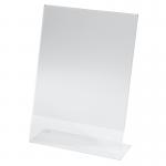 SIGEL TA210 Table-top display frame, A4 (210x297 mm), slanted, single-sided presentation, crystal clear, acrylic TA210