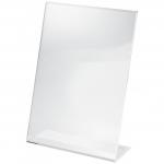 SIGEL TA210 Table-top display frame - 21,30 x 30,20 x 7,80 cm - A4 - slanted - single-sided presentation - crystal clear - acrylic (PMMA) TA210
