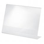 SIGEL TA211 Table-top display frame - 30 x 21 x 6,30 cm - A4 landscape - slanted - single-sided presentation - crystal clear - acrylic (PMMA) TA211