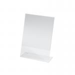 SIGEL TA212 Table-top display frame, A5 (148x210 mm), slanted, single-sided presentation, crystal clear, acrylic TA212