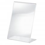 SIGEL TA214 Table-top display frame - 10,60 x 15,50 x 5,30 cm - A6 - slanted - single-sided presentation - crystal clear - acrylic (PMMA) TA214