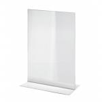 SIGEL TA220 Table-top display frame - 21 x 30 x 8,50 cm - A4 - upright - double-sided presentation - crystal clear - acrylic (PMMA) TA220