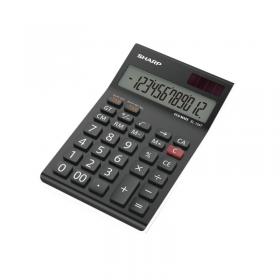 Sharp Black EL-124AT Desktop Calculator (Four key memory stores numbers) EL124ATWH SH79378