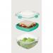 Sistema Salad Max to Go Coloured Clip 1.63L Clear 21357 SIS21357
