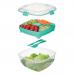 Sistema Salad Max to Go Coloured Clip 1.63L Clear 21357 SIS21357