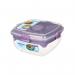 Sistema Salad Max to Go Coloured Clip 1.63L Clear 21357 SIS21357
