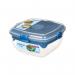 Sistema Salad Max to Go Coloured Clip 1.63L Clear 21357 SIS21357