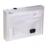 The picture features a set of Snopake 60mm document box files, designed for A4 paper. The transparent plastic material allows for easy visibility of contents, with the brands logo prominently displayed. The sturdy construction makes it ideal for organizing and storing important papers.