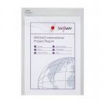 The photo shows Snopake Popper Wallets and Zip Files, along with Snopake Polyfile P File Wallets in portrait A4 size. The wallets are clear and come in a pack of 5.